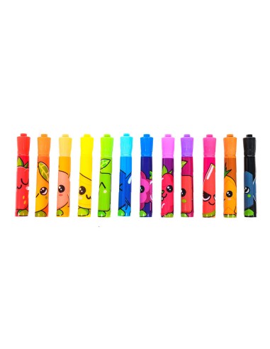 Marcadores aroma punta conica, 12 uds