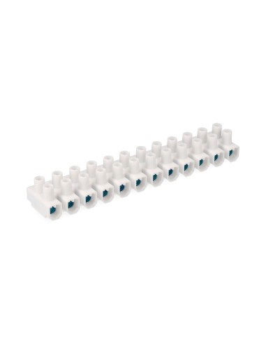 Regleta de conexion de 25 mm , 12 conectores, homologada, blanca (retractilada)
