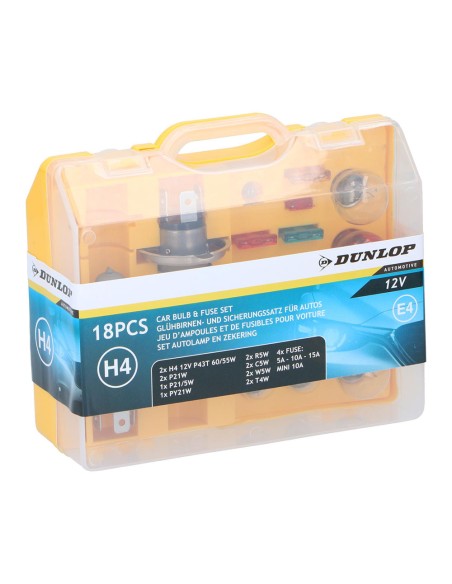 Conjunto de bombillas 18 piezas h4 12v/60/55w dunlop