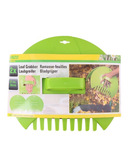 Rastrillo de hojas 36 x 31 x 8 cm 2 piezas kinzo garden