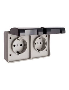 Base fija estanca doble t/tl 16 a 250 v ip44