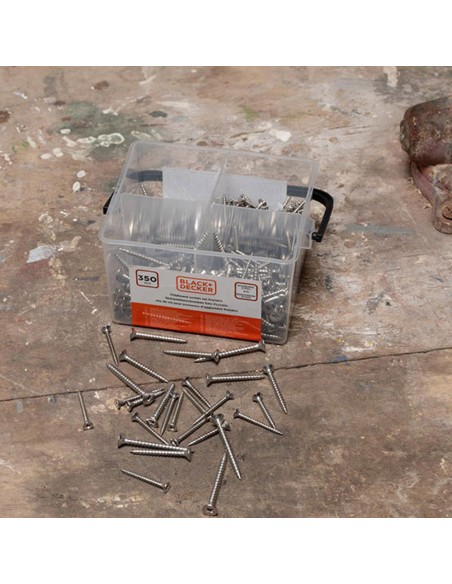 Surtido de tornillos para madera ss black+decker