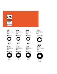 Surtido de arandelas planas y de seguridad black+decker 2