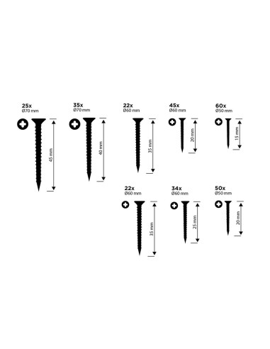 Surtido de tornillos para madera cabeza ph...