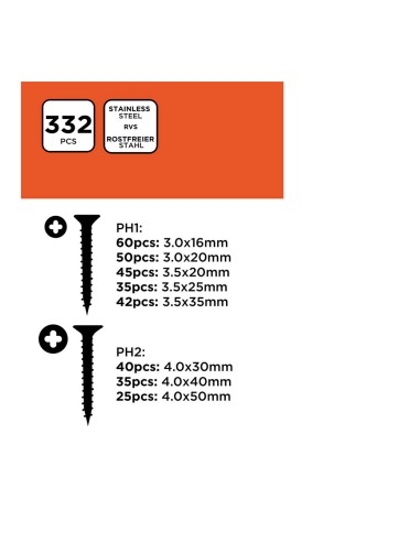 Surtido de tornillos para madera cabeza ph...