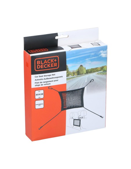 Red de almacenamiento para automóvil entre asientos black+decker