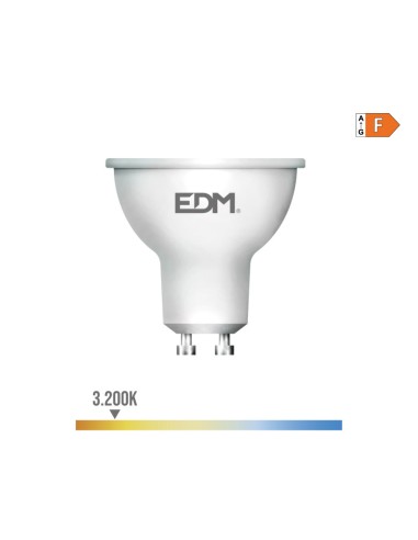 Bombilla dicroica led gu10 7 w 550 lm 3200 k luz calida 45° ø5 x 5,5 cm