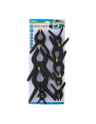 Pinzas de resorte 10 piezas kinzo
