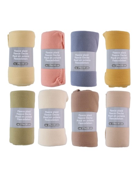 Manta polar fleece 170 x 130 x 0,2 cm colores surtidos