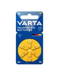 Pila para audífonos varta hearing aid batteries 10 (blister 6 unid.)