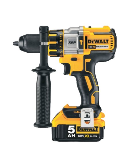 Taladro percutor sin escobillas xr 18v xrp 13mm 95nm con 2 baterías li-ion 5ah y maletín tstak dcd996p2-qw dewalt