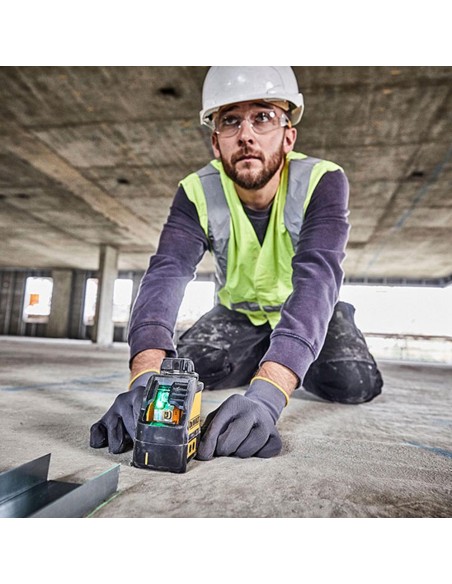 Nivel láser autonivelante verde de 2 líneas en cruz (horizontal y vertical) dw088cg-xj dewalt