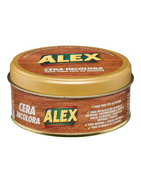 Cera alex incolora lata para madera 250 gr
