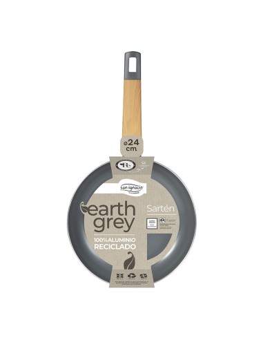 Sarten de aluminio prensado ind earth grey ø24 cm