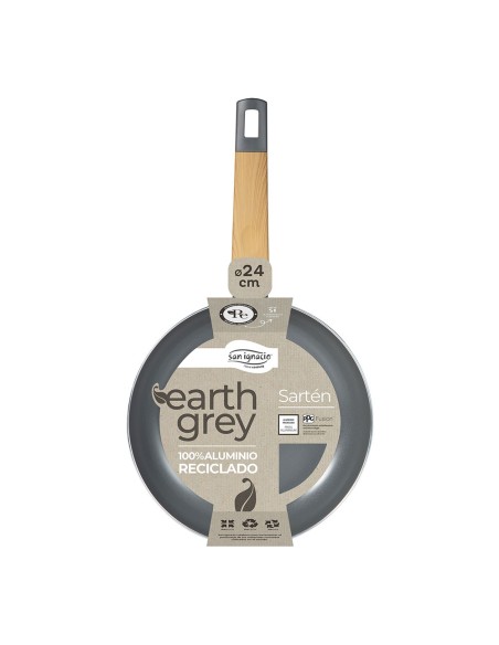 Sarten de aluminio prensado ind earth grey ø24 cm