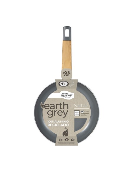 Sarten de aluminio prensado ind earth grey ø28 cm