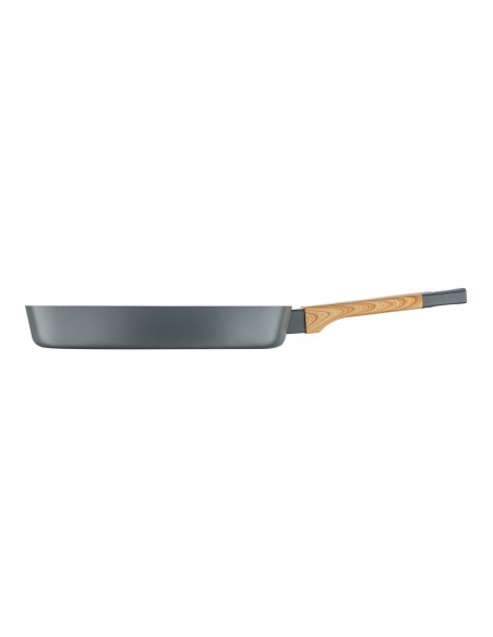 Sarten asador de aluminio prensado ind earth grey 28 x 28 cm