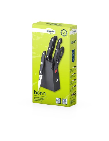 Juego de cuchillos 6 piezas + tacoma acero inox