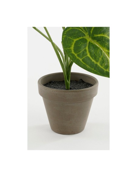 Planta artificial caladium "oreja de elefante" verde con maceta ø21x28cm