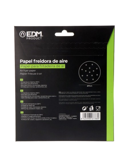 Papel freidora de aire ø17cm 100 uds
