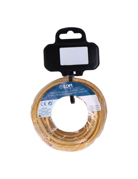 Carrete cable cordón tubular h03vv-f 2 x 0,75 mm² oro oscuro, 25 m