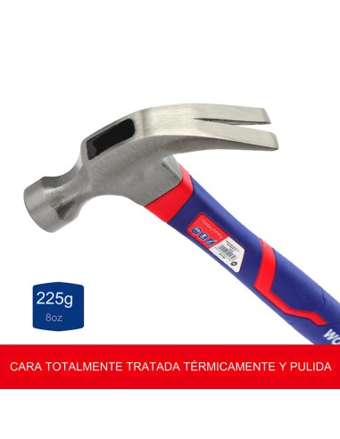 Martillo de carpintero de 225g con mango de...