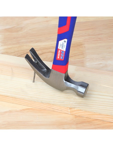 Martillo de carpintero de 225g con mango de fibra de vidrio. workpro