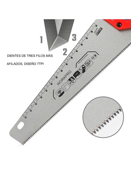 Serrucho universal 40cm. workpro