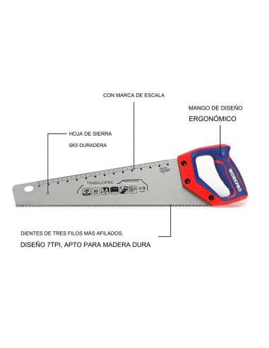 Serrucho universal 40cm. workpro