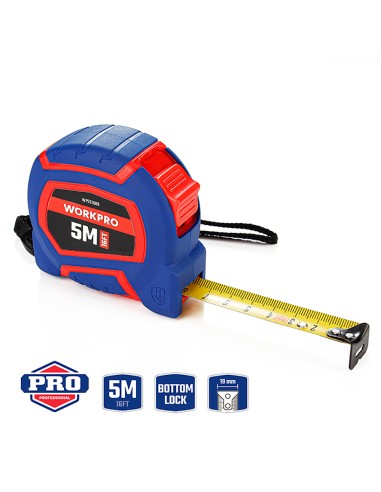 Flexómetro 5m x 19mm. workpro