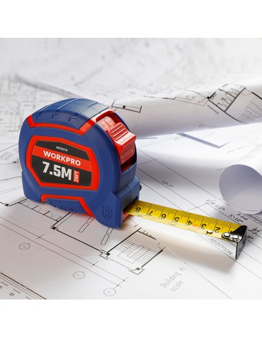 Flexómetro 7,5m x 25mm. workpro