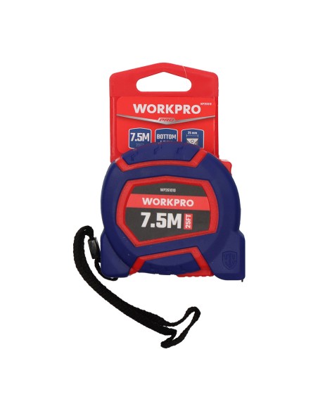 Flexómetro 7,5m x 25mm. workpro