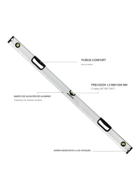 Nivel de burbuja 100cm. workpro