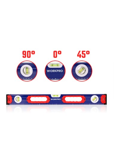 Nivel de burbuja c/base mágnetica 60cm. workpro