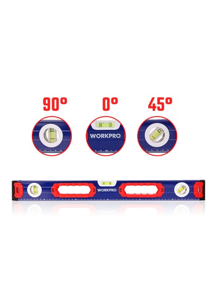 Nivel de burbuja c/base mágnetica 60cm. workpro