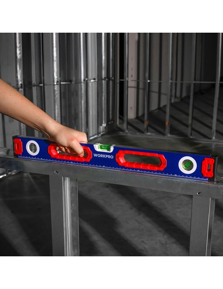 Nivel de burbuja c/base mágnetica 60cm. workpro