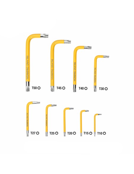 Llaves torx de seguridad, juego 9 piezas