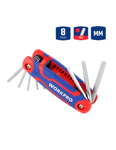 Llaves allen, juego de 8 piezas, plegables...