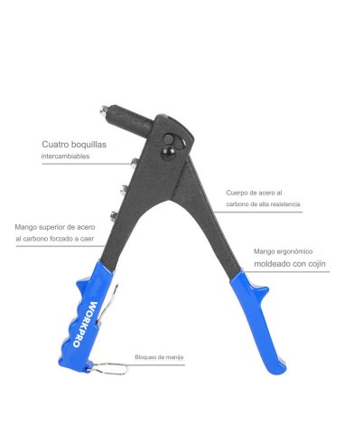 Remachadora de mano de 250mm. workpro