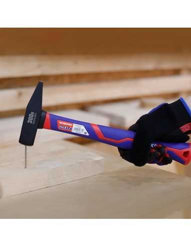 Martillo de maquinista de 300g con mango de...