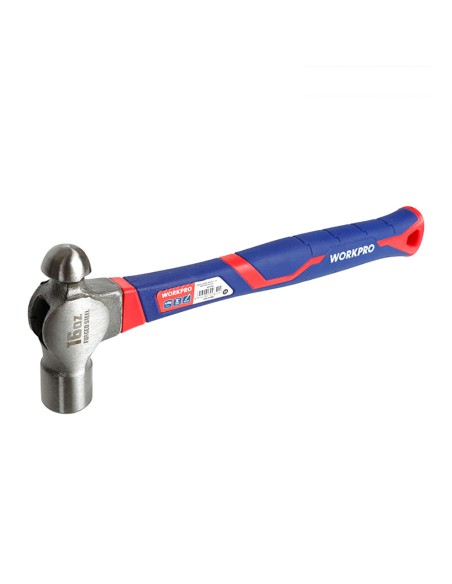 Martillo de bola de 450g con mango de fibra de vidrio. workpro