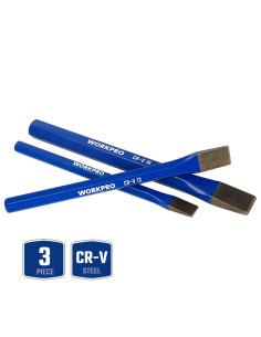 Cortafríos, juego 3 piezas. workpro 2