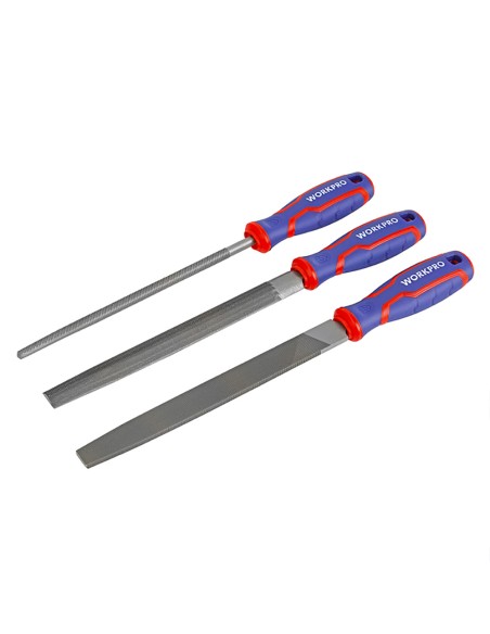 Lima 200mm, juego 3 piezas. workpro