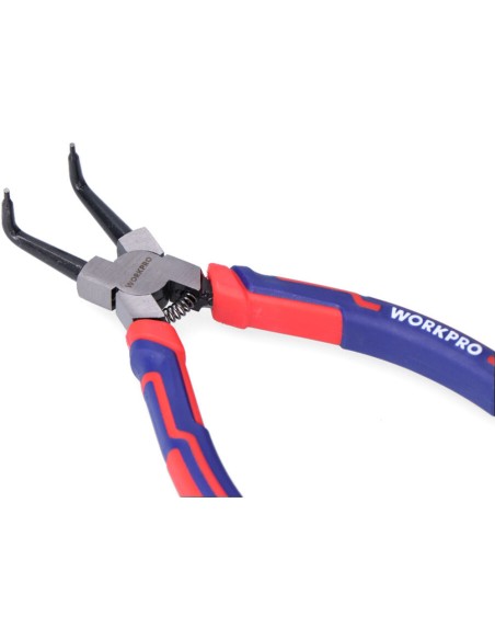 Alicates curvados arandelas, retencion exterior, 180 mm