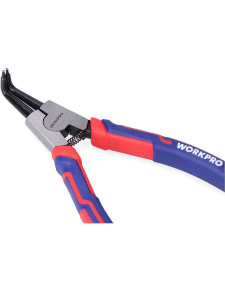 Alicates curvados arandelas, retencion interior, 180 mm