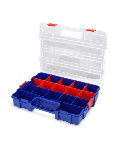 Organizador de compartimentos apilable con tapa...