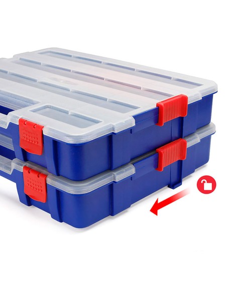 Organizador de compartimentos apilable con tapa 18 divisiones. workpro
