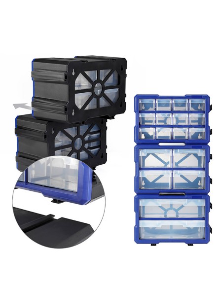 Organizador apilable de 4 cajones. workpro