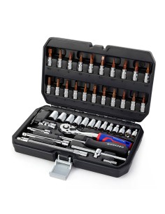 Llaves vaso, juego 46 piezas, 1/4". workpro 2