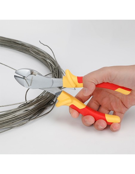 Alicates de corte diagonal, aislado vde, 180 mm